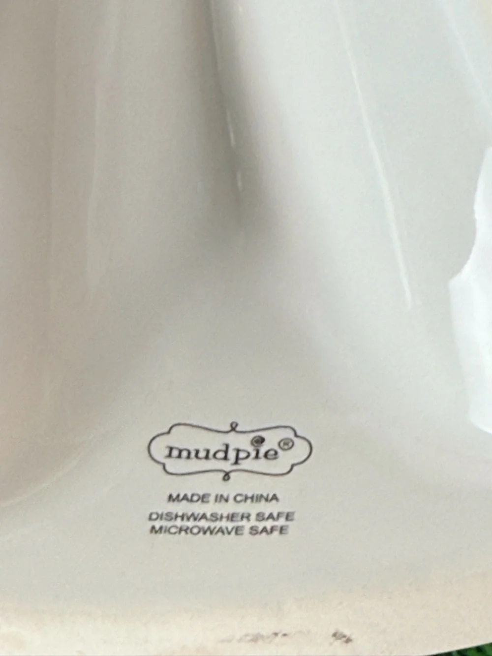 Mud Pie Circa Ceramic Taco Platter with Dip Well White/Black EUC